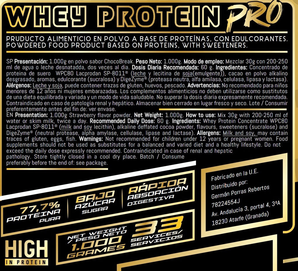 WHEY PROTEIN LACPRODAN8011® + DIGEZYME®