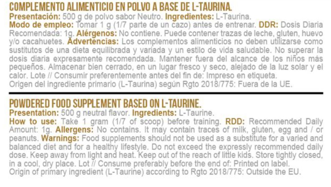 PURE TAURINE
